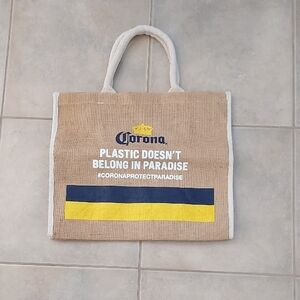 Corona Tan and Blue Tote Bag